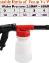 Foam Cannon for Garden Hose，Adjustment Ratio Dial Foam Gun,Car Wash Soap Spray Foamer Red