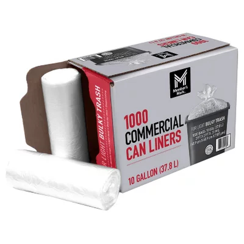Member'S Mark 10 Gallon Commercial Trash Bags 1000 Ct.