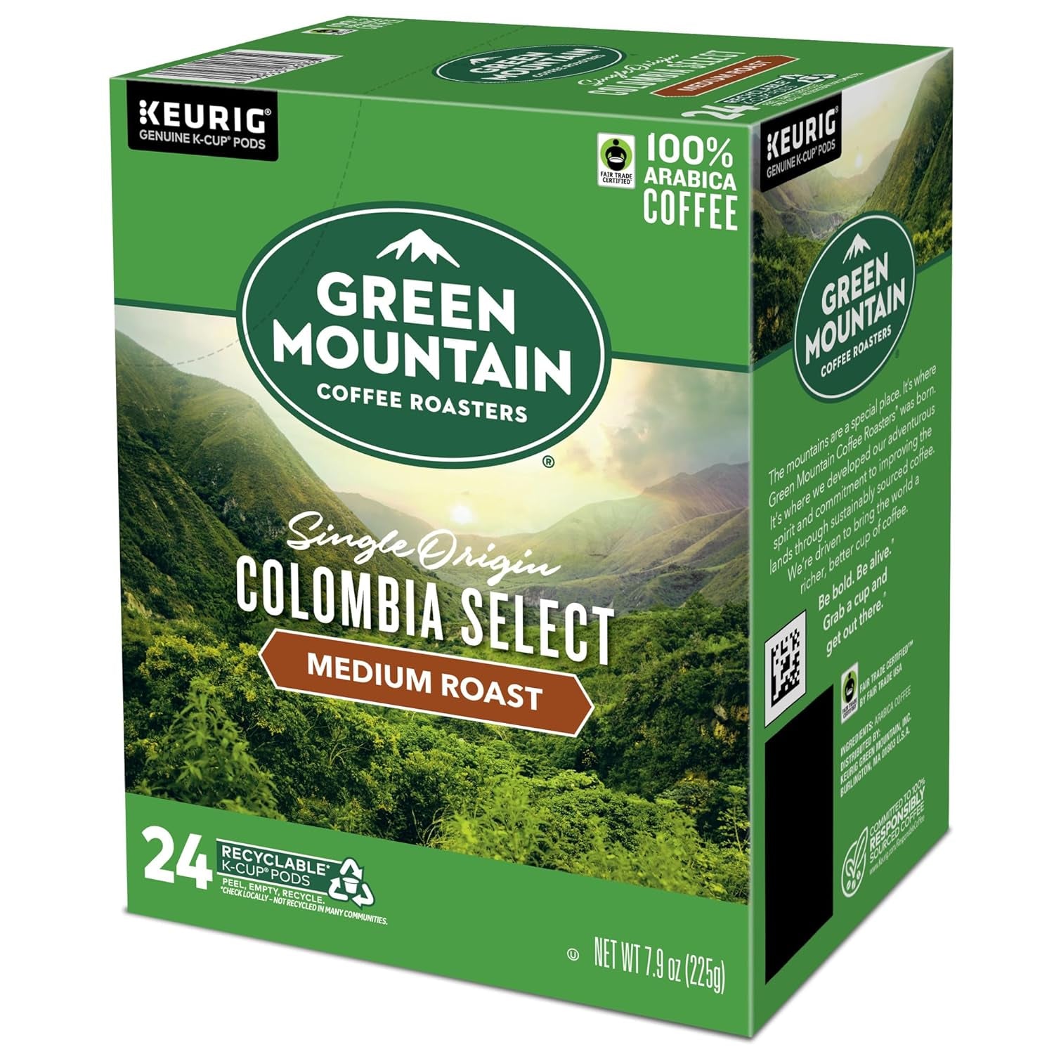 Colombia Select Coffee, Keurig Single-Serve K-Cup Pods, Medium Roast Coffee, 96 Count (4 Packs of 24)