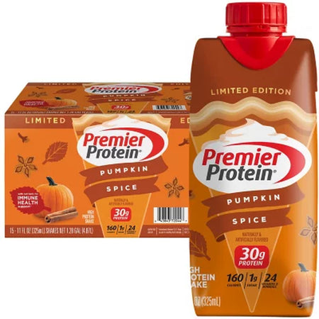 Premier Protein 30G High Protein Shake, Pumpkin Spice, 11 Fl. Oz., 15 Pk.