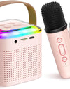 Karaoke Machine for Kids, Mini Portable Bluetooth Speaker with 2 Wireless Mics (CHOOSE)