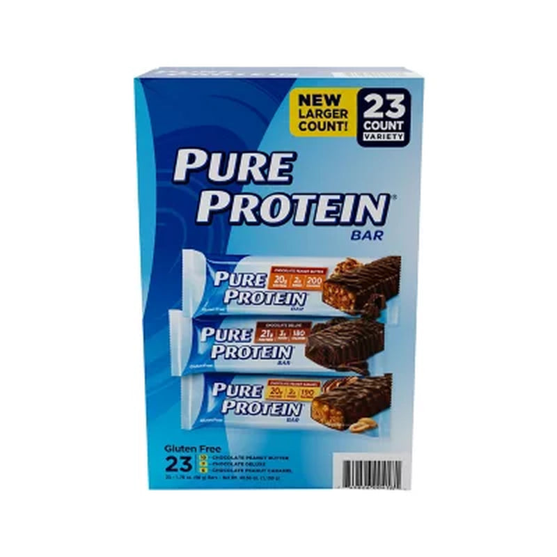 Pure Protein Bars Gluten Free, Chocolate Variety Pack 23 Ct.