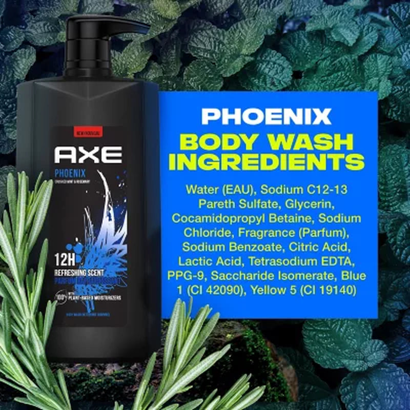 AXE Phoenix Body Wash for Men with Pump, 28 Fl. Oz., 2 Pk.