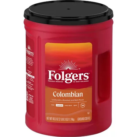 Folgers 100% Medium Roast Ground Colombian Coffee, 40.3 Oz.