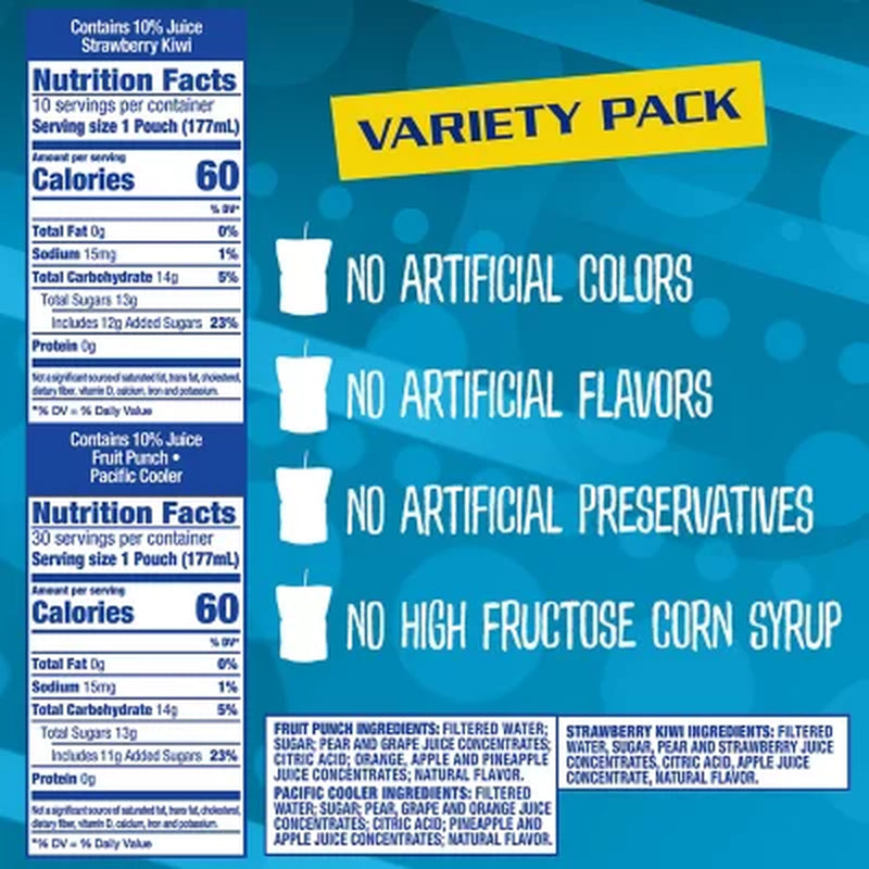 Capri Sun Variety Pack 6 Fl. Oz. Pouches, 40 Pk.