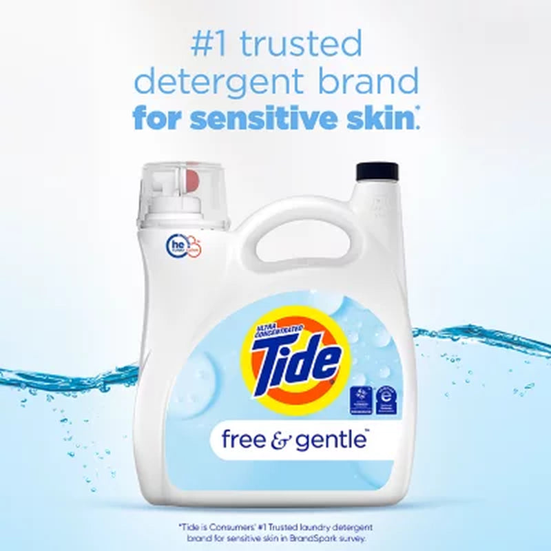 Tide Free & Gentle Liquid Laundry Detergent 170 Fl. Oz., 152 Loads