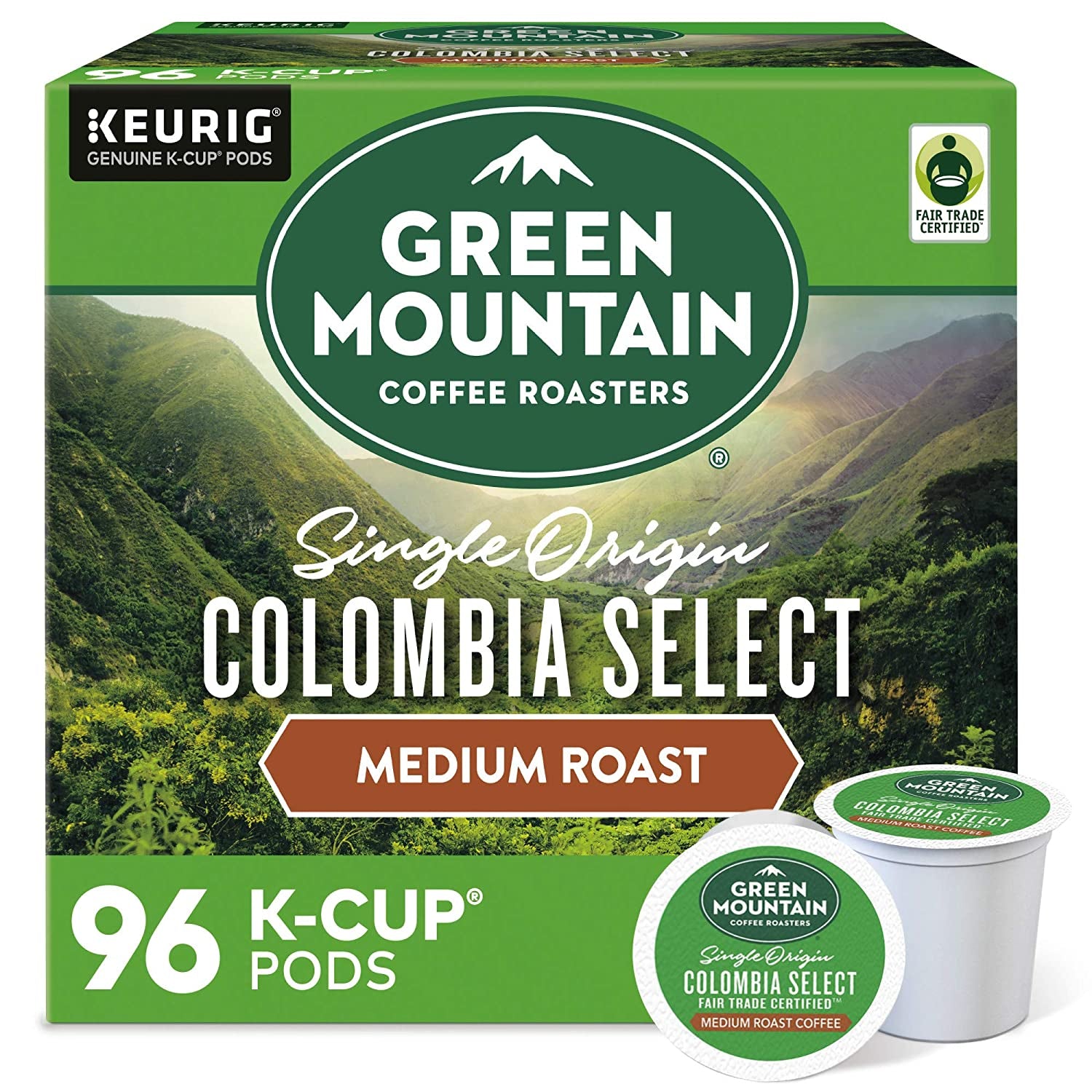 Colombia Select Coffee, Keurig Single-Serve K-Cup Pods, Medium Roast Coffee, 96 Count (4 Packs of 24)