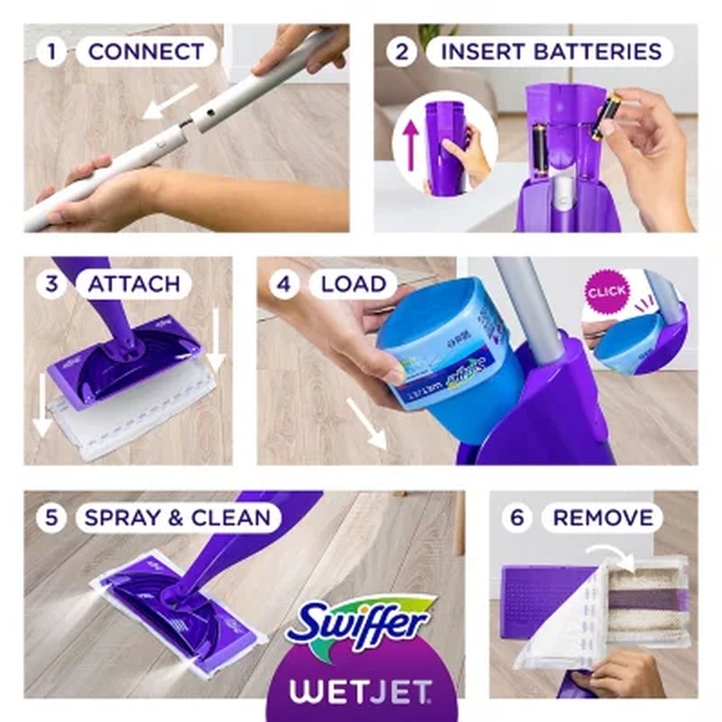 Swiffer Wetjet Refill Pack, Lavender 32 Pads + 2 Bottles