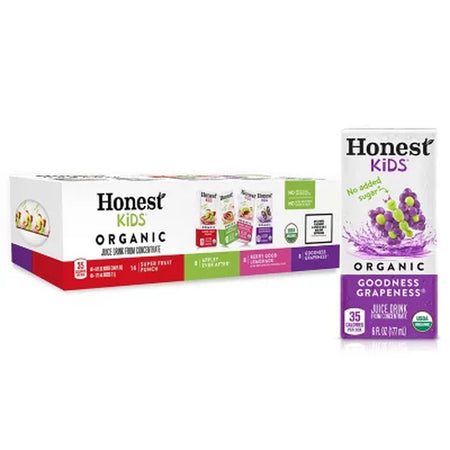 Honest Kids Organic Fruit Juice Drink Boxes Variety Pack 6 Oz., 40 Pk.