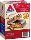 Atkins Chocolate Peanut Butter Meal Bars, High Fiber, 16G of Protein 15 Ct.