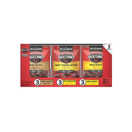 Jack Link'S Variety Pack Beef Jerky, 1.25 Oz., 9 Pk.