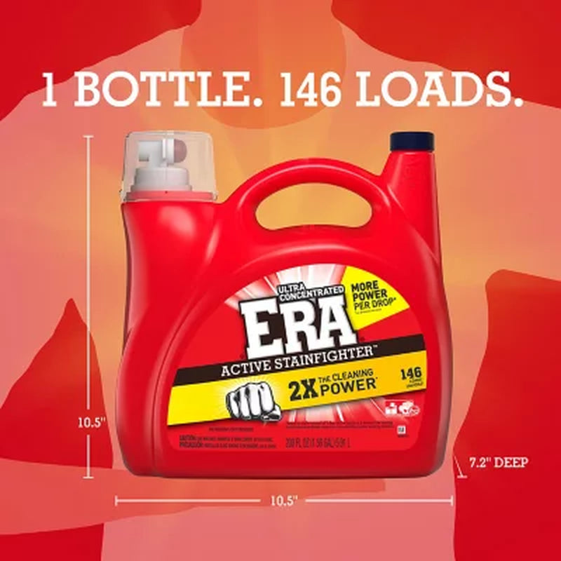 Era Active Stainfighter Liquid Laundry Detergent, 146 Loads, 200 Fl. Oz.