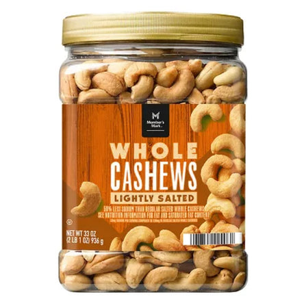 Member'S Mark Lightly Salted Whole Cashews, 33 Oz.