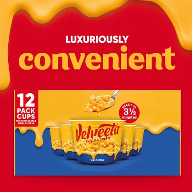 Velveeta Shells and Cheese Original Microwavable Sauce Cups, 12 Ct.