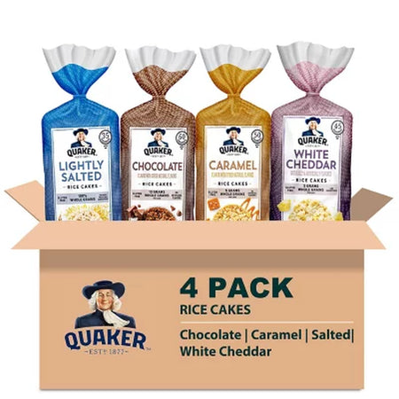 Quaker Rice Cakes, Variety Pack, 4 Pk.