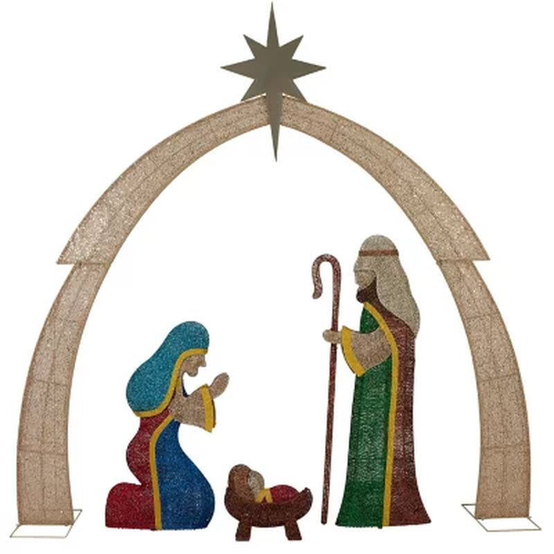 Member'S Mark Pre-Lit Twinkling Nativity Set, 4 Pc.