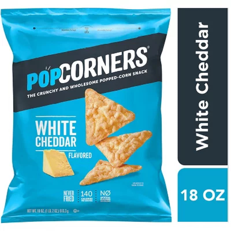 Popcorners White Cheddar Popped-Corn Snack, 18 Oz.