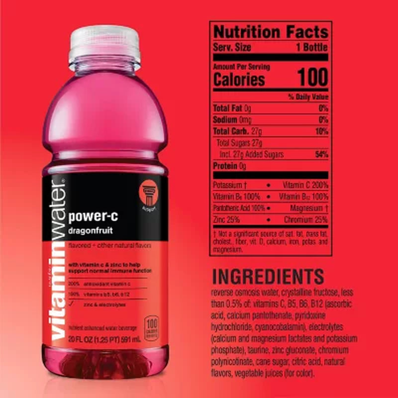 Glaceau Vitaminwater Variety Pack 20 Fl. Oz., 20 Pk.