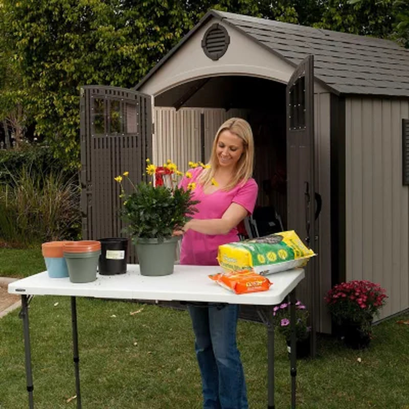 Lifetime 4' Commercial Grade Adjustable Fold-In-Half Table