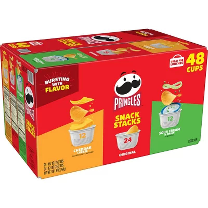 Pringles Snacks Stacks Variety Pack Chips, 48 Pk.