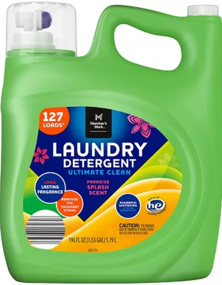 Member'S Mark Liquid Laundry Detergent, Paradise Splash, 127 Loads, 196 Fl. Oz.