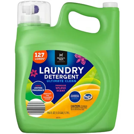 Member'S Mark Liquid Laundry Detergent, Paradise Splash, 127 Loads, 196 Fl. Oz.