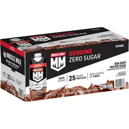 Muscle Milk 25G Genuine Protein Shake, Chocolate, 11 Fl. Oz., 18 Pk.