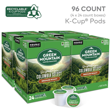 Colombia Select Coffee, Keurig Single-Serve K-Cup Pods, Medium Roast Coffee, 96 Count (4 Packs of 24)