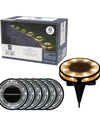 Member'S Mark 6-Pack Matte Black LED Solar Disc Lights - 30 Lumens