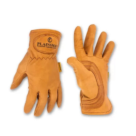 Plainsman Premium Cabretta Brown Leather Gloves 2 Pairs