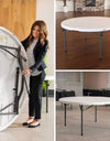 Lifetime 60" round Commercial Grade Nesting Folding Table, Choose Color