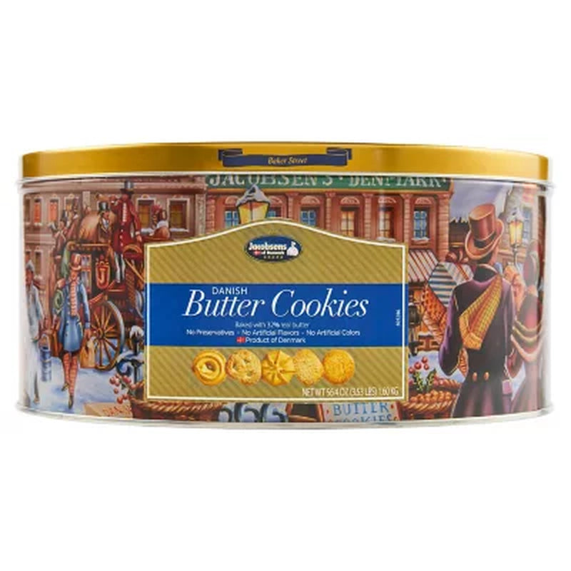 Jacobsens Original Premium Danish Butter Cookies in Tin, 3.5 Lbs., 2 Pk.