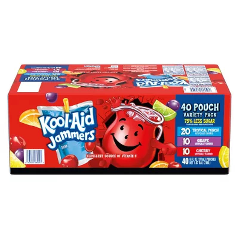 Kool-Aid Jammers Juice Pouches Variety Pack 6 Fl. Oz., 40 Pk.