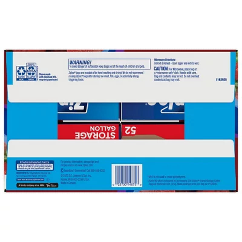 Ziploc Gallon Storage Bags, 208 Ct.