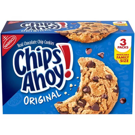 CHIPS AHOY! Chocolate Chip Cookies, Family Size, 18.2 Oz., 3 Pk.