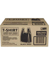 Black T-Shirt Carryout Bags, 11.5" X 6.5" X 22" 1000 Ct.