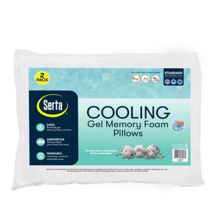 Serta Gel Memory Foam Cluster Pillows 2-Pack