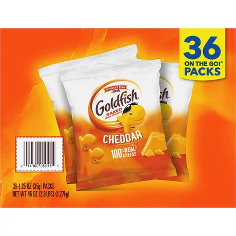 Pepperidge Farm Goldfish Cheddar Crackers, 1.25 Oz., 36 Pk.