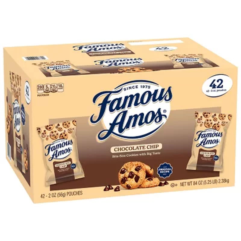 Famous Amos Chocolate Chip Cookies, 2 Oz., 42 Pk.