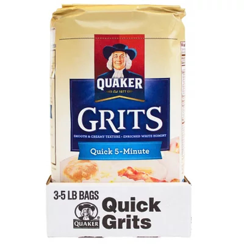 Quaker Quick 5-Minute Grits 15 Lb., 3 Pk.