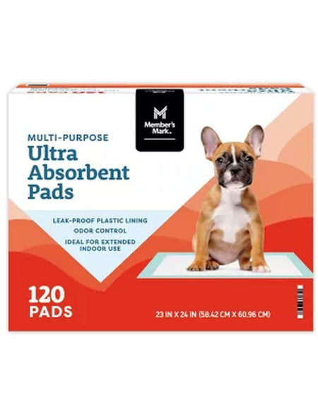 Member'S Mark Multipurpose Ultra Absorbent Training Pads, 23" X 24", 120 Ct.