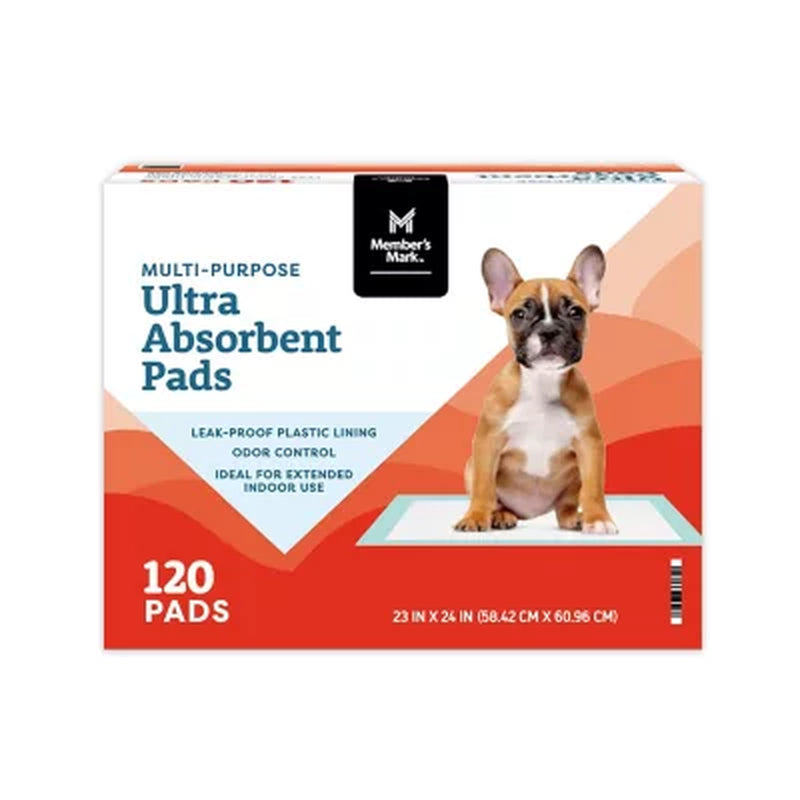 Member'S Mark Multipurpose Ultra Absorbent Training Pads, 23" X 24", 120 Ct.