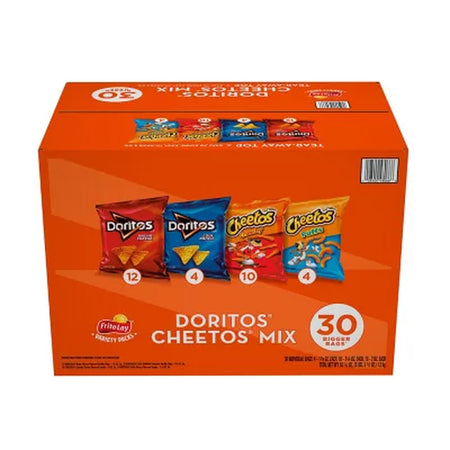 Frito-Lay Doritos & Cheetos Variety Pack Chips, 30 Pk.