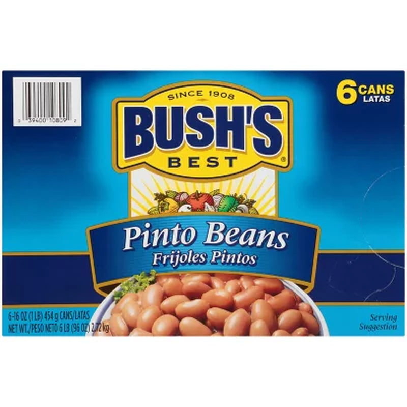 Bush'S Pinto Beans 16 Oz., 6 Pk.