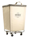 Seville Classics Commercial Heavy-Duty Rolling Laundry Hamper, 18.25" W X 18.25" D X 27.5" H