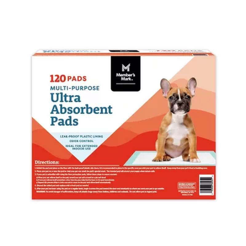 Member'S Mark Multipurpose Ultra Absorbent Training Pads, 23" X 24", 120 Ct.