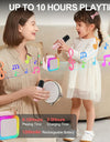 Mini Karaoke Machine for Kids,Portable Bluetooth Speaker, Wireless Mics (CHOOSE)