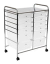 Seville Classics 12-Drawer Rolling Organizer Cart, 25.2" W X 15.2" D X 31.7" H