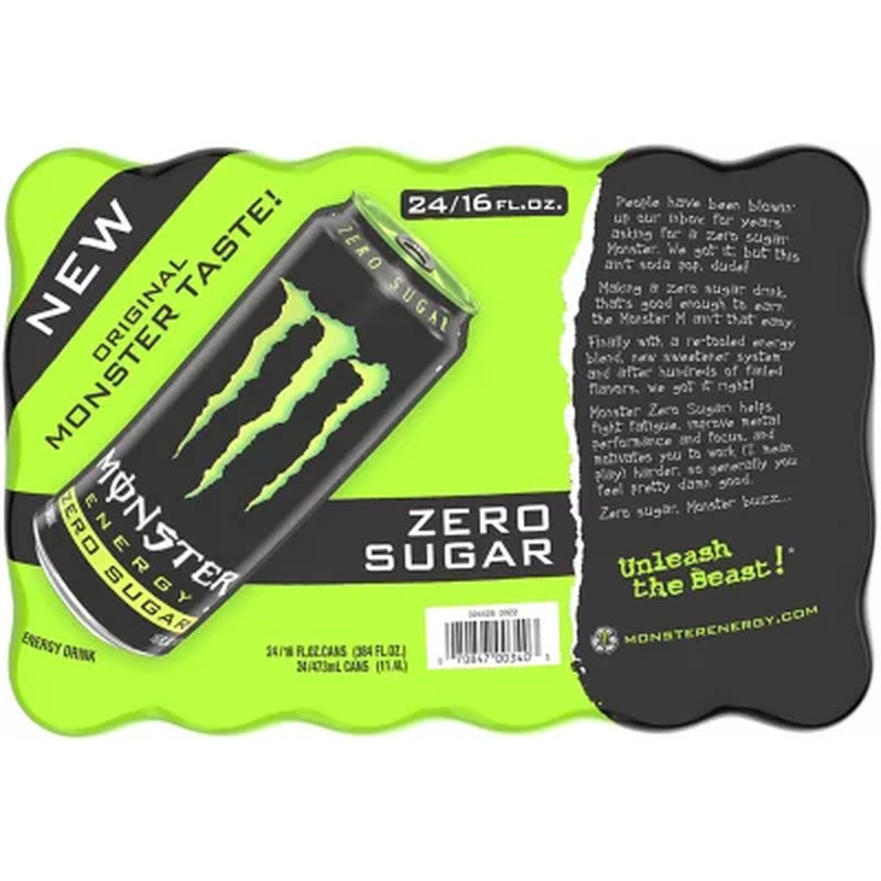 Monster Energy Zero Sugar 16 Oz., 24 Pk.