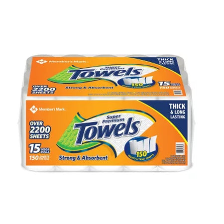 Member'S Mark Select & Tear 2-Ply Paper Towels 15 Rolls, 150 Sheets/Roll